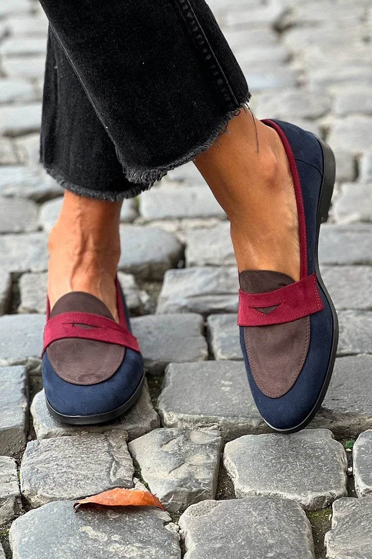 COLOUR-BLOCK LOAFERS