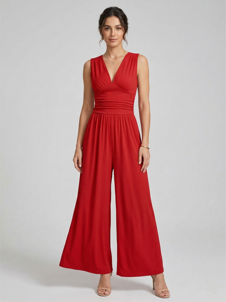 CHARITY – Chic Sleeveless Wide-Leg Jumpsuit