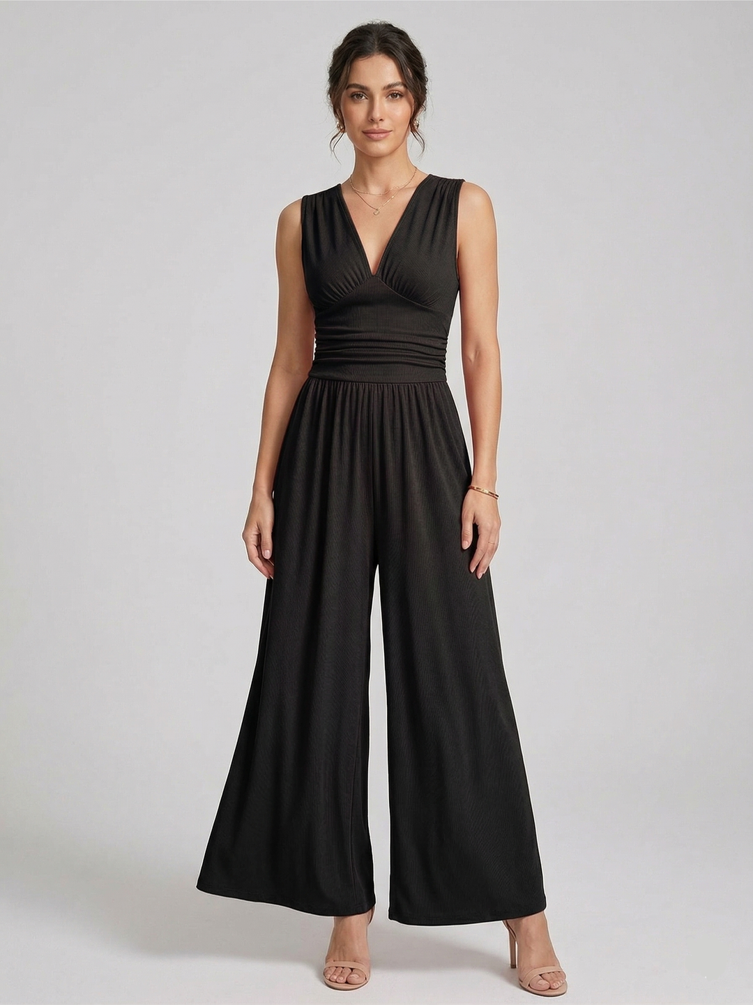 CHARITY – Chic Sleeveless Wide-Leg Jumpsuit