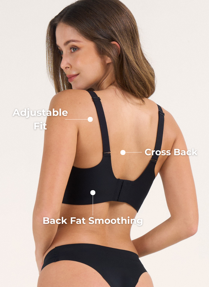 Seamless Scalloped Wireless Jelly Bra With Detail