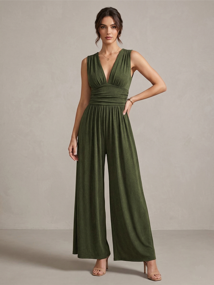 CHARITY – Chic Sleeveless Wide-Leg Jumpsuit