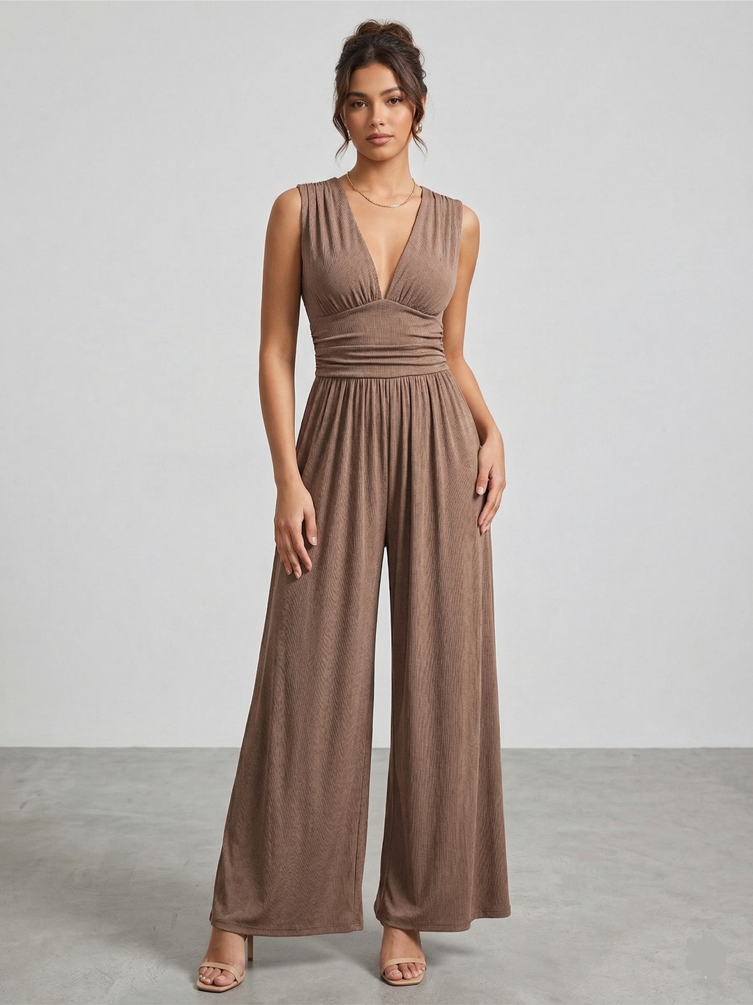 CHARITY – Chic Sleeveless Wide-Leg Jumpsuit