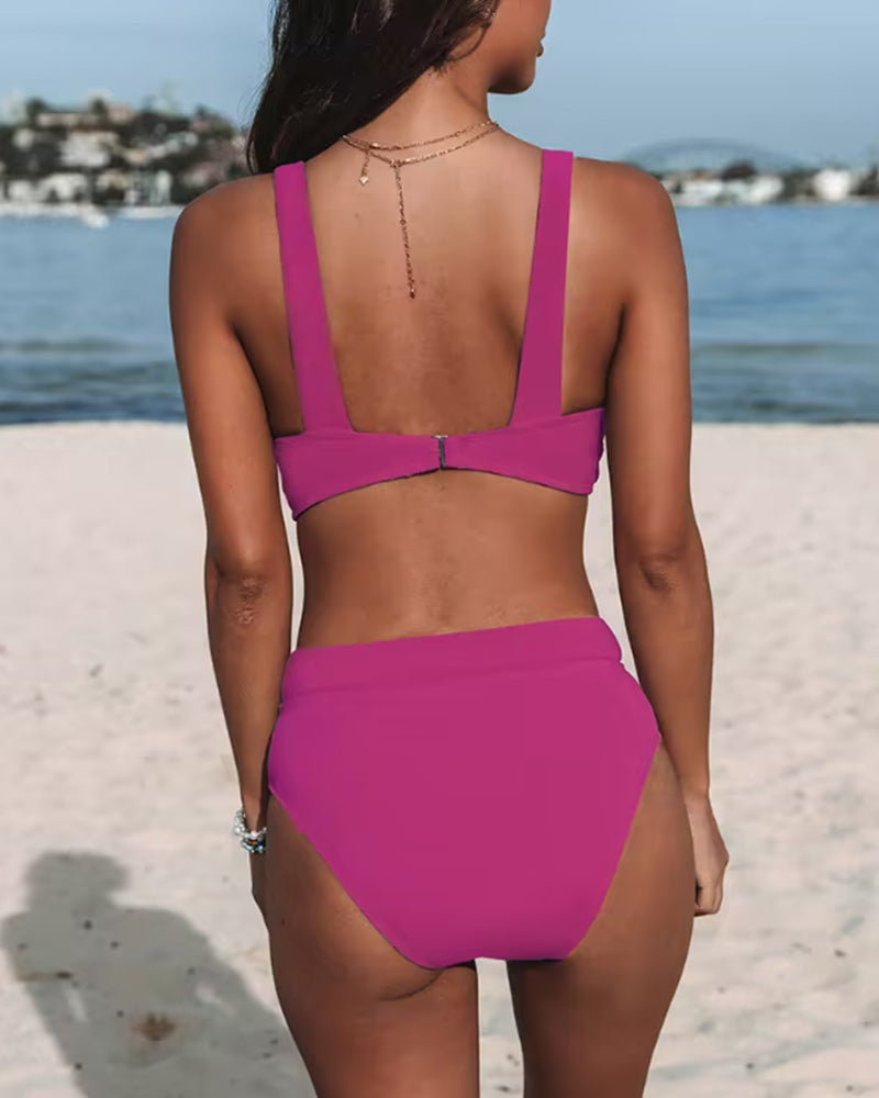 Margaret - Plain High Waist Swimsuit