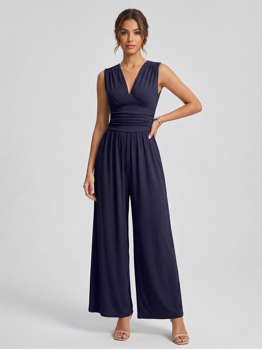 CHARITY – Chic Sleeveless Wide-Leg Jumpsuit