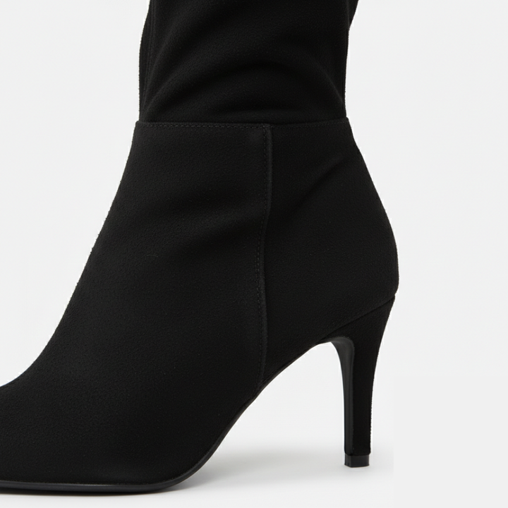 Aurielle | Women's Suede Over-the-Knee Boots With Block Heel | Glamorous