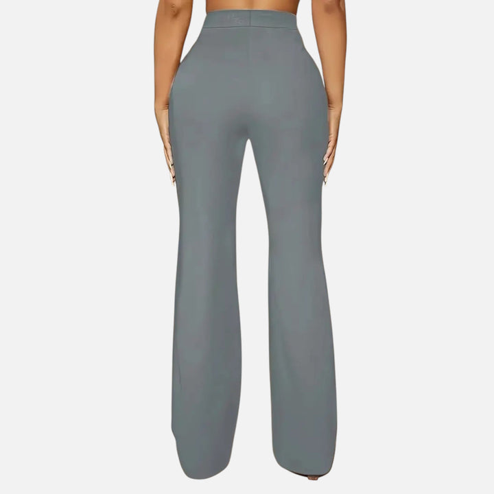 Olivia | Women's High-Waist Trousers With Pleats And Wide Leg | Elegant