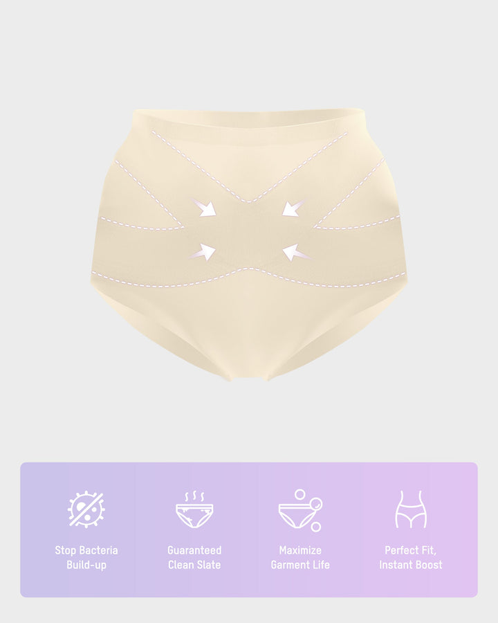 Seamless Tummy Control High-Waist Panties (5 Pack)